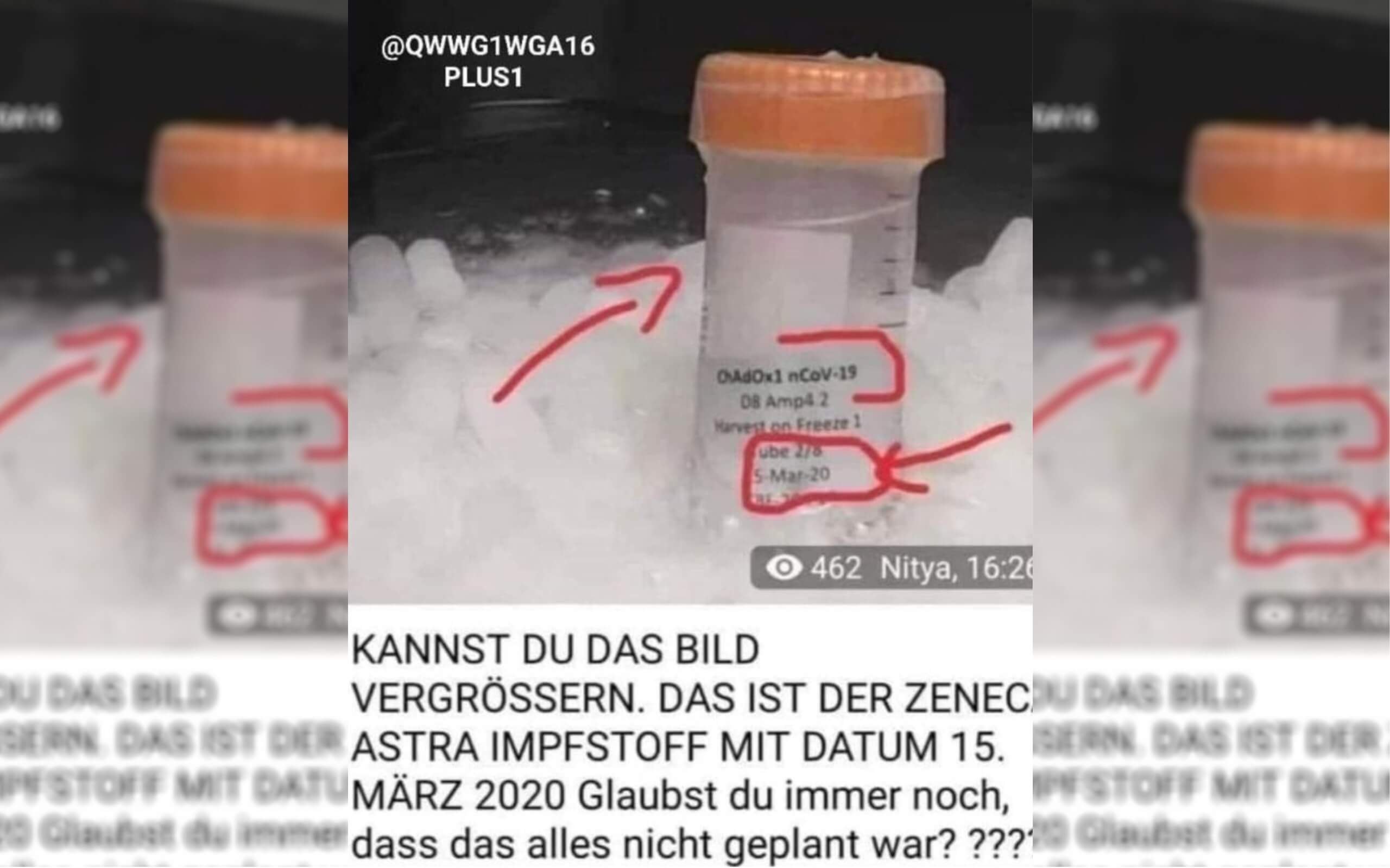 Foto einer Impfstoff Dose