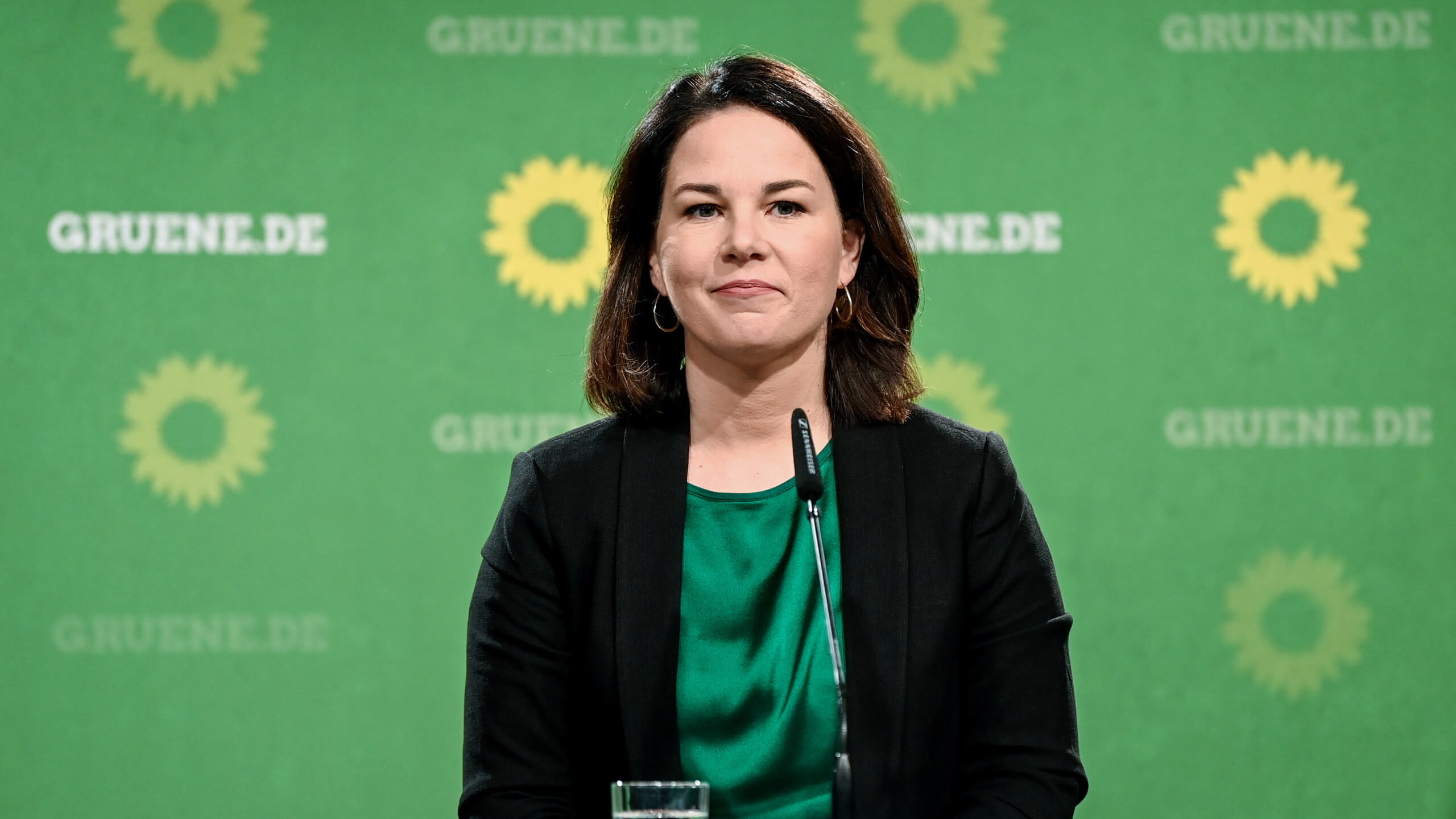 Annalena Baerbock bei einer Gremiensitzung der Grünen