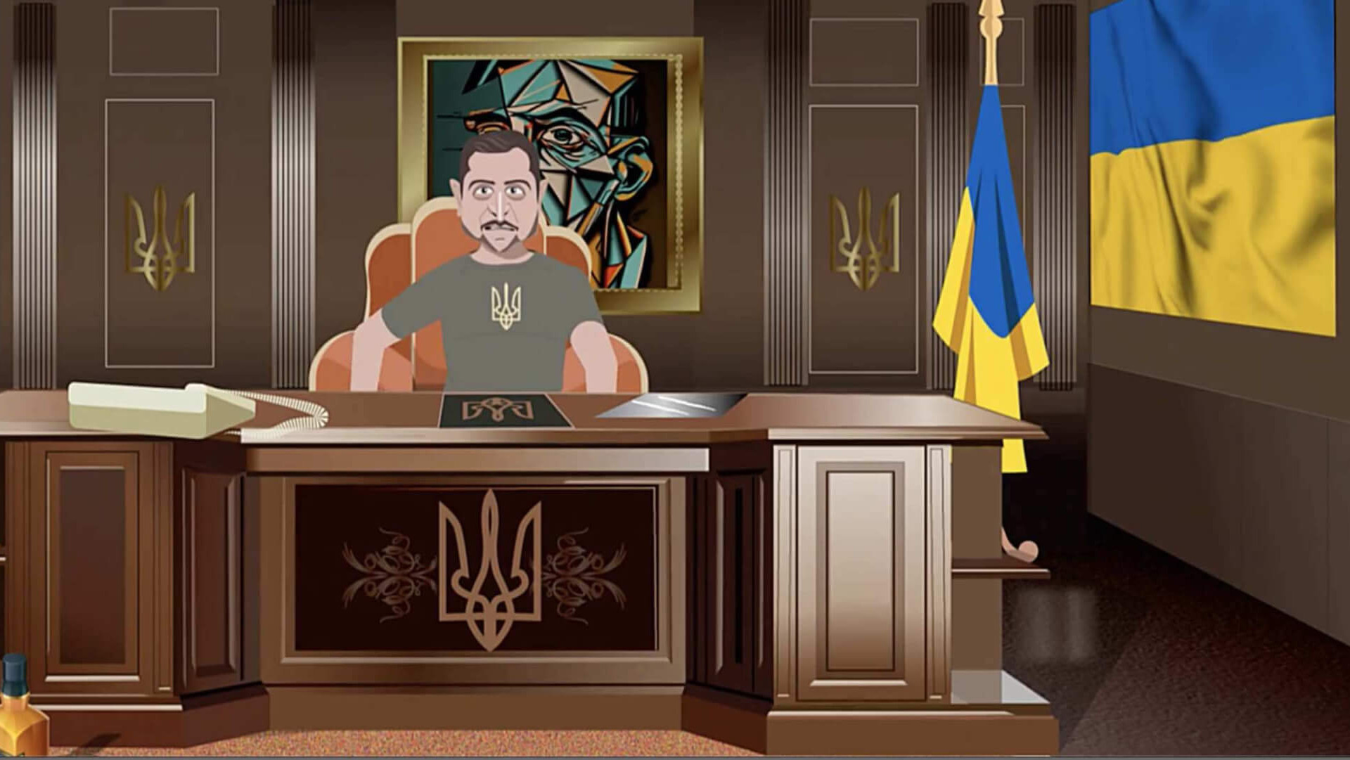 Dieser Screenshot stammt aus einer russischen Propaganda-Serie