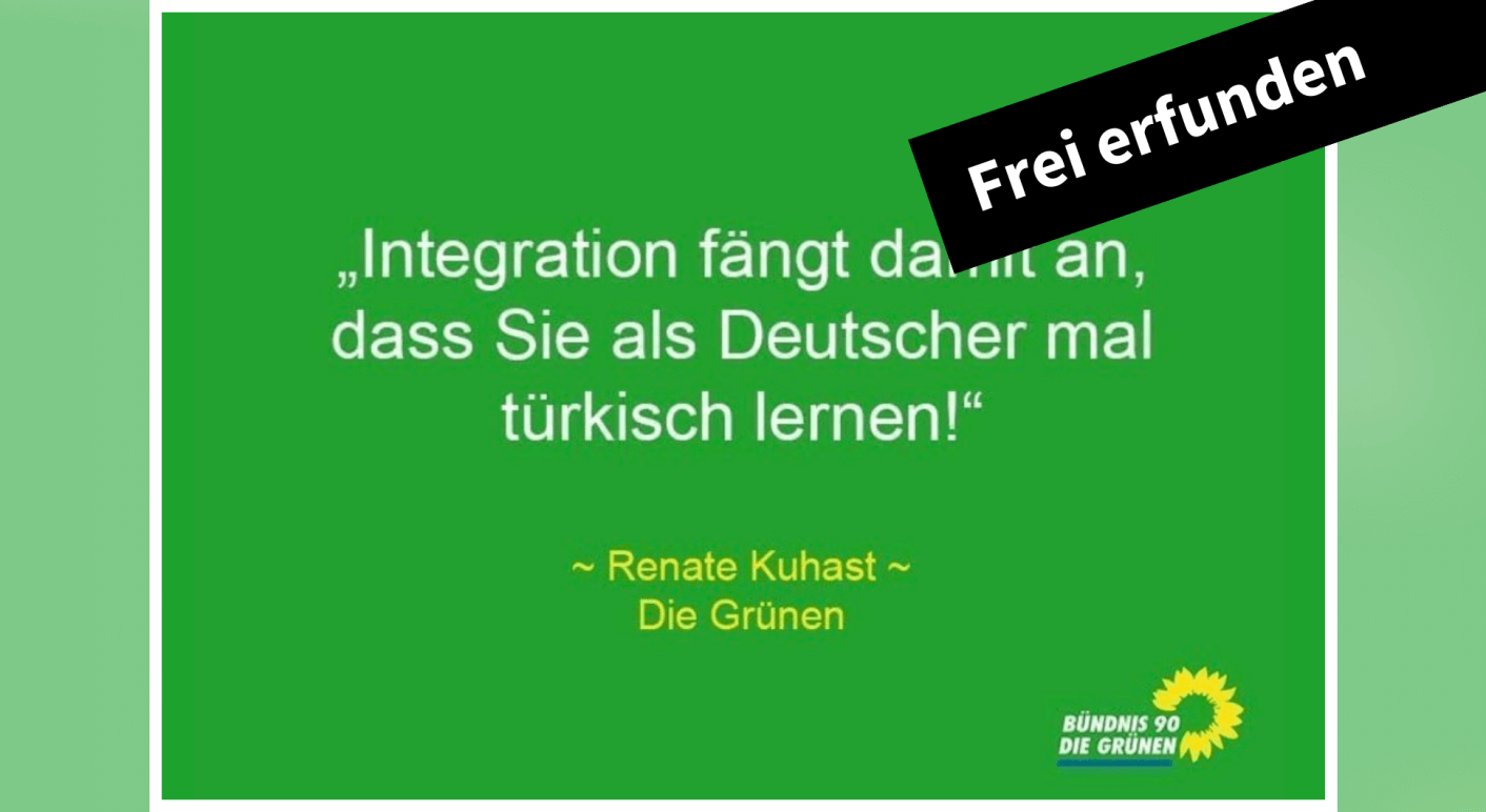 Falschzitat von Renate Künast im Netz